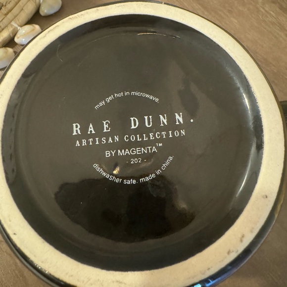 Rae Dunn Black Heart Mug with Pink interior - Picture 2 of 3